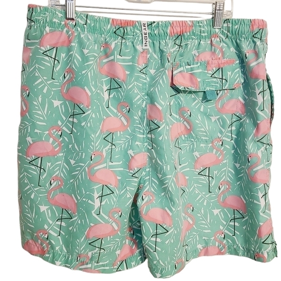 Ingear Swim | Boys' Pink and Green Flamingo Print Swimming Trunks (Size XXL) - Picture 14 of 14